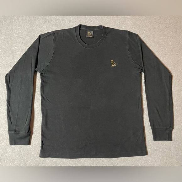 OVO Drake Owl Men’s Long Sleeve Shirt Black Size Small Authentic Hip Hop - Picture 1 of 6